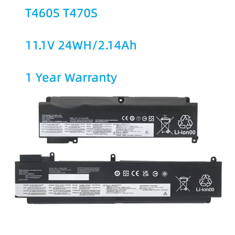 Lenovo laptop battery, V, 24whh, T470S, 00HW024, 00HW025, 00HW022, 01AV407, 01AV406, 00HW023, sg10j7