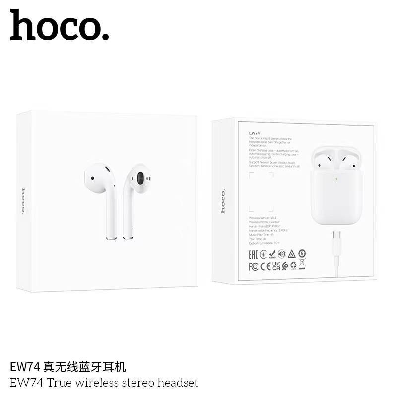 EW74 TWS ชุดหูฟังบลูทูธไร้สาย True Bluetooth 5.4 หูฟังพร้อมไมโครโฟนหูฟังแฮนด์ฟรีกิ่งอินเอียร์สำหรับ lOS & Android