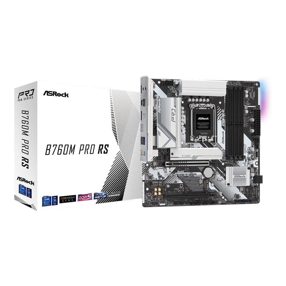 MAINBOARD (เมนบอร์ด) ASROCK B760M PRO RS (DDR5) (SOCKET LGA 1700) (MICRO-ATX) ()