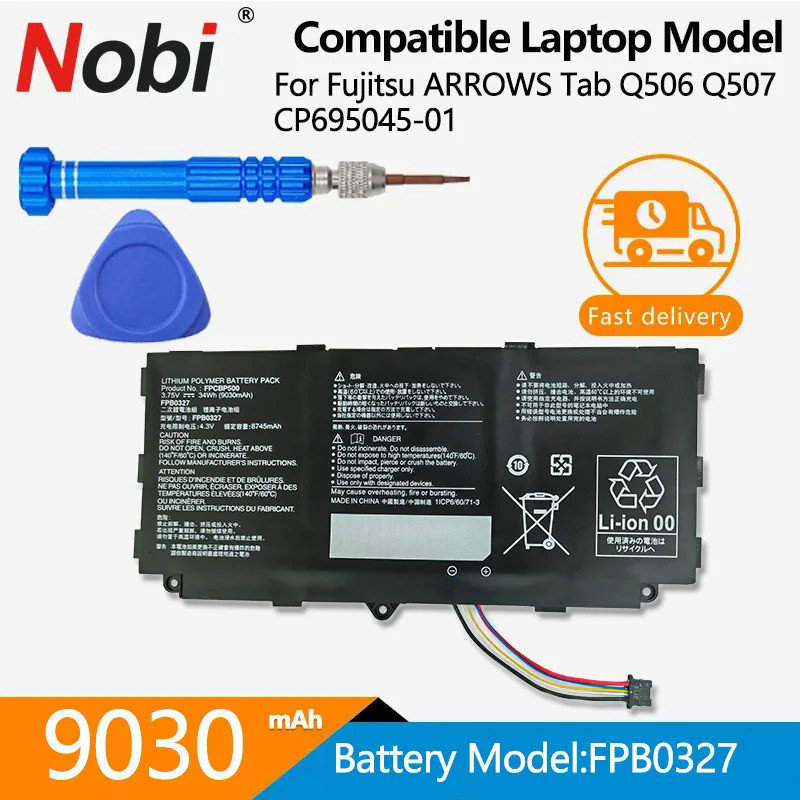NOBI FPB0327 FPCBP500แบตเตอรี่แล็ปท็อปสำหรับ Fujitsu Arrows Tab Q506 Q507 Q508 CP731923-01 CP731923-