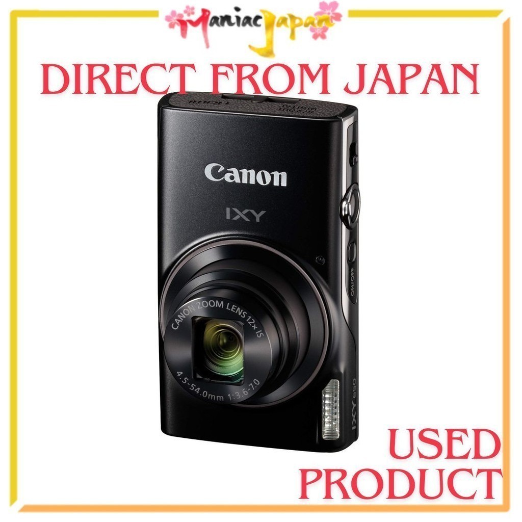 [ กล้องมือสองจากญี่ปุ่น ] Canon Compact Digital Camera IXY 650 Black 12x Optical Zoom/Wi-Fi IXY650BK