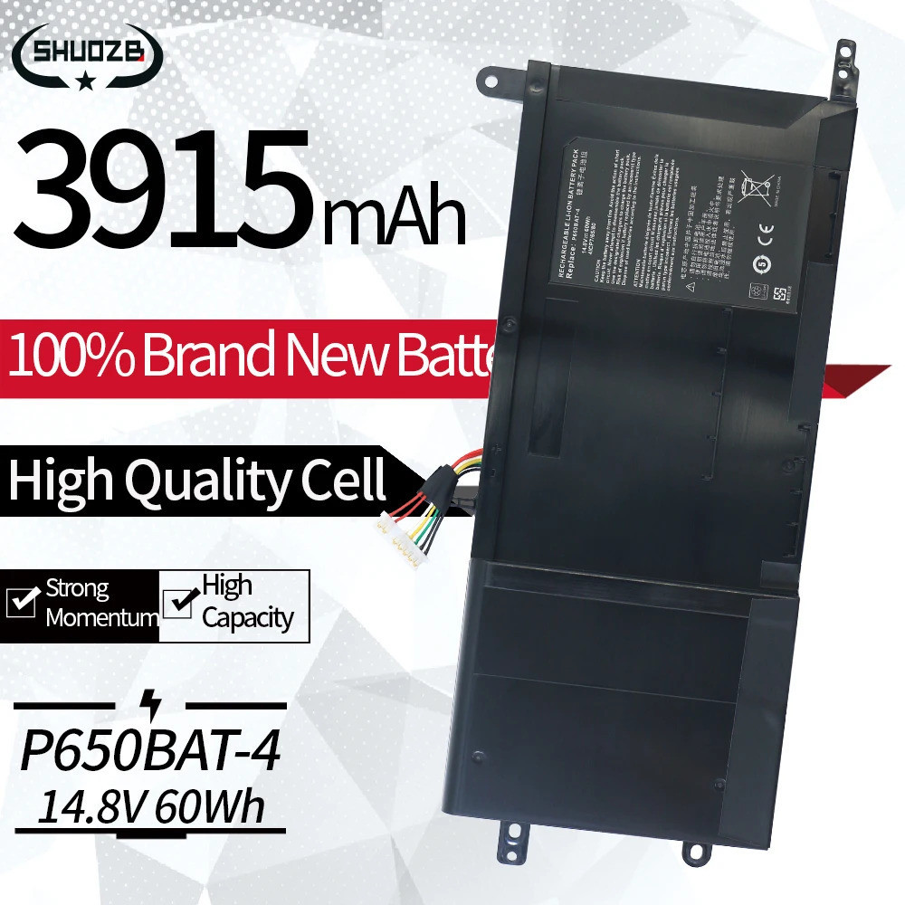 New P650BAT-4 P6MBAT-4 6-87-P650S-4U31 Battery For Clevo P650 P651 P655 P671 RA P670-RG SAGER NP8650