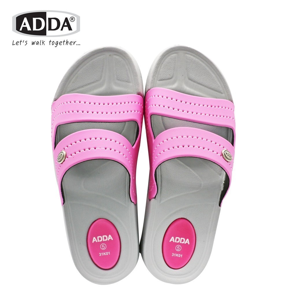 🔥ADDA 31K01 รองเท้าแตะ รองเท้าลำลอง สำหรับผู้หญิง แบบสวม รุ่น ไซส์ 4-7 สี ดำ เทา ฟ้า ชมพู แดง กรม น้ำตาล ม่วง Moontree
