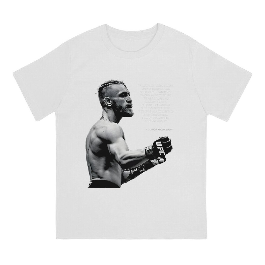【COD】Conor Mcgregor UFCs Quote Poster Poster T Shirts Men 100% Cotton Humorous T-Shirts Crew Neck UF