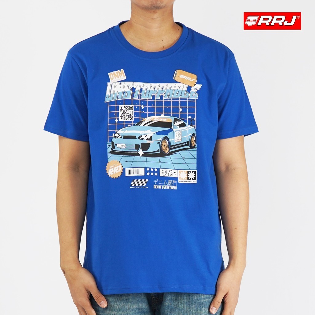 【COD】RRJ Basic Tees for Men Semi Body Fitting Shirt CVC Jersey Fabric Round Neck Trendy fashion Casu