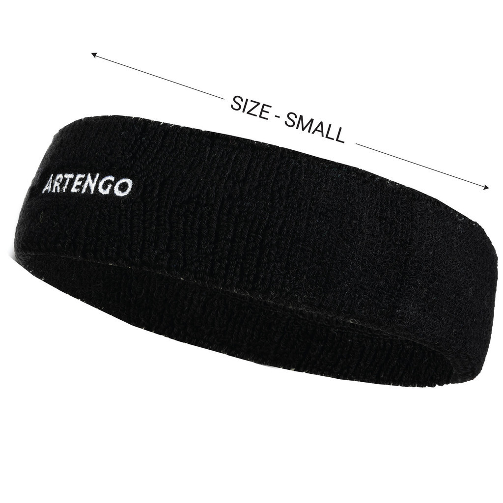 ARTENGO - ผ้าคาดศีรษะเทนนิสรุ่น TB 100 (สีดำ) - TB 100 Tennis Headband - Black