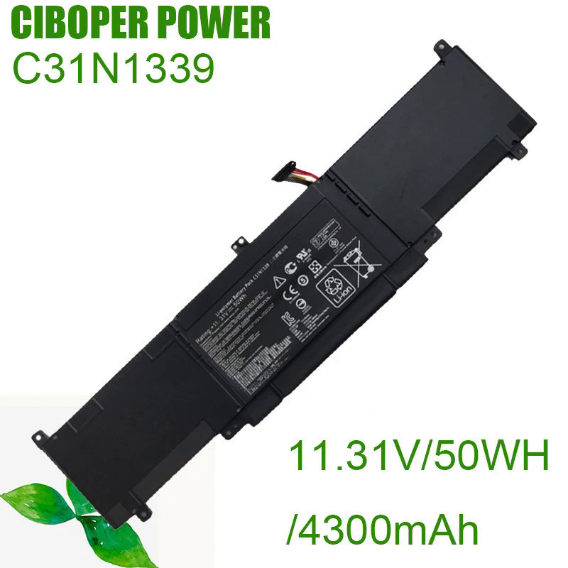 CP แบตเตอรี่แล็ปท็อป C31N1339 11.31/50WH/4300MAh สำหรับ Zenbook UX303L UX303LN TP300L TP300LJ Q302L 