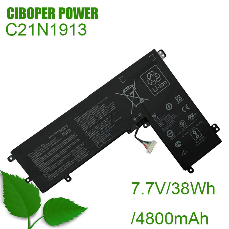 CP แบตเตอรี่แล็ปท็อป C21N1913 0B200-03700100 7.7V/4800MAh/38Wh สำหรับ Vivobook 12 E210MA E210KA,E210