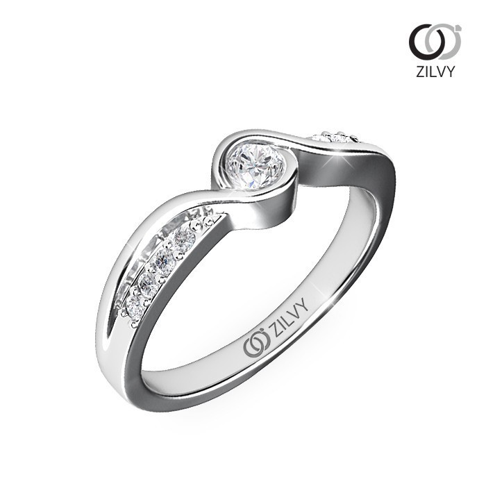 Zilvy - แหวนหญิงเพชรน้ำร้อย 0.18 กะรัต (GR888)