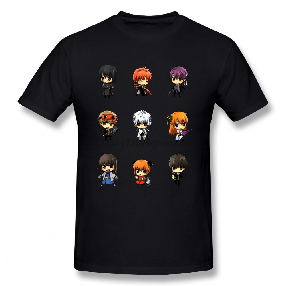 【COD】Gintama Anime Men T Shirt Pop Random 4XL 5XL 6XL Cotton Custom Short Sleeve T-shirts For Men XS