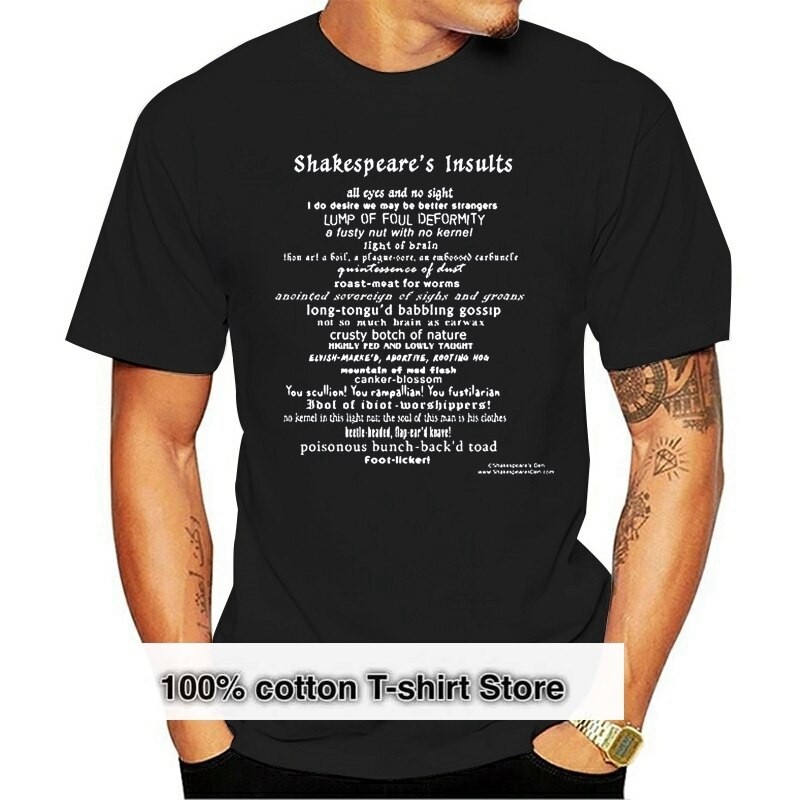 【COD】man t shirt Shakespeare Insults man t shirt