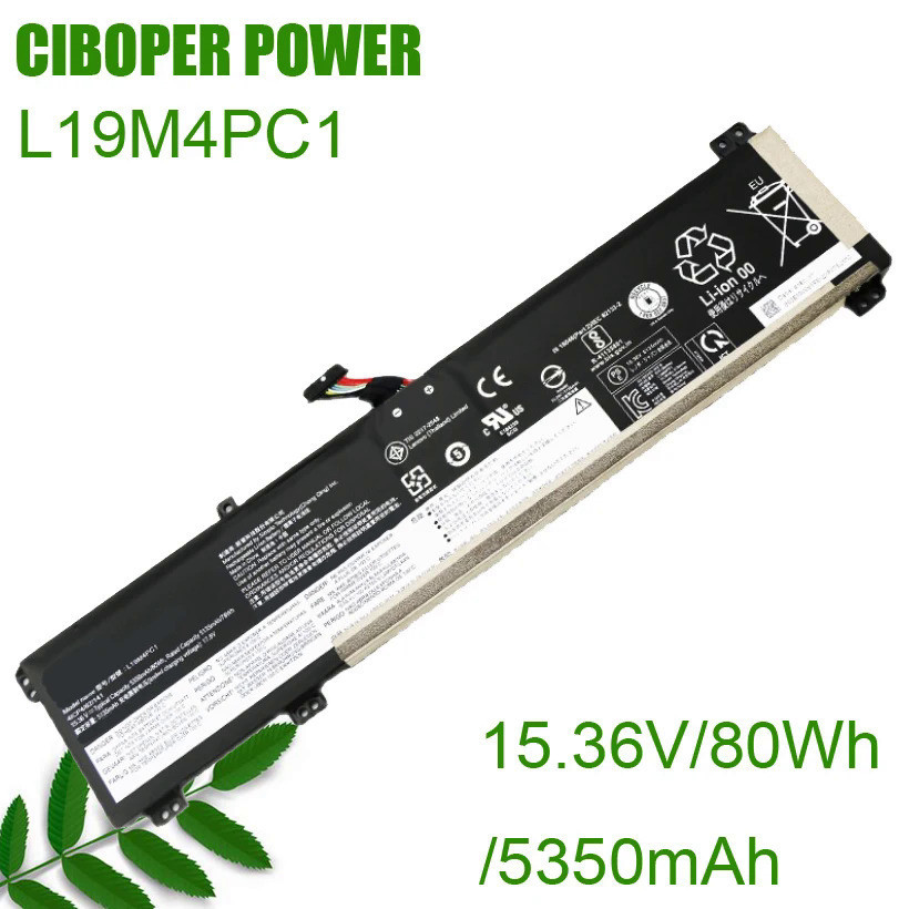 CP ของแท้แบตเตอรี่แล็ปท็อป L19M4PC1 15.36/80Wh/5350MAh L19C4PC1สำหรับ Rescuer Y7000P R7000P 2020คอมพ