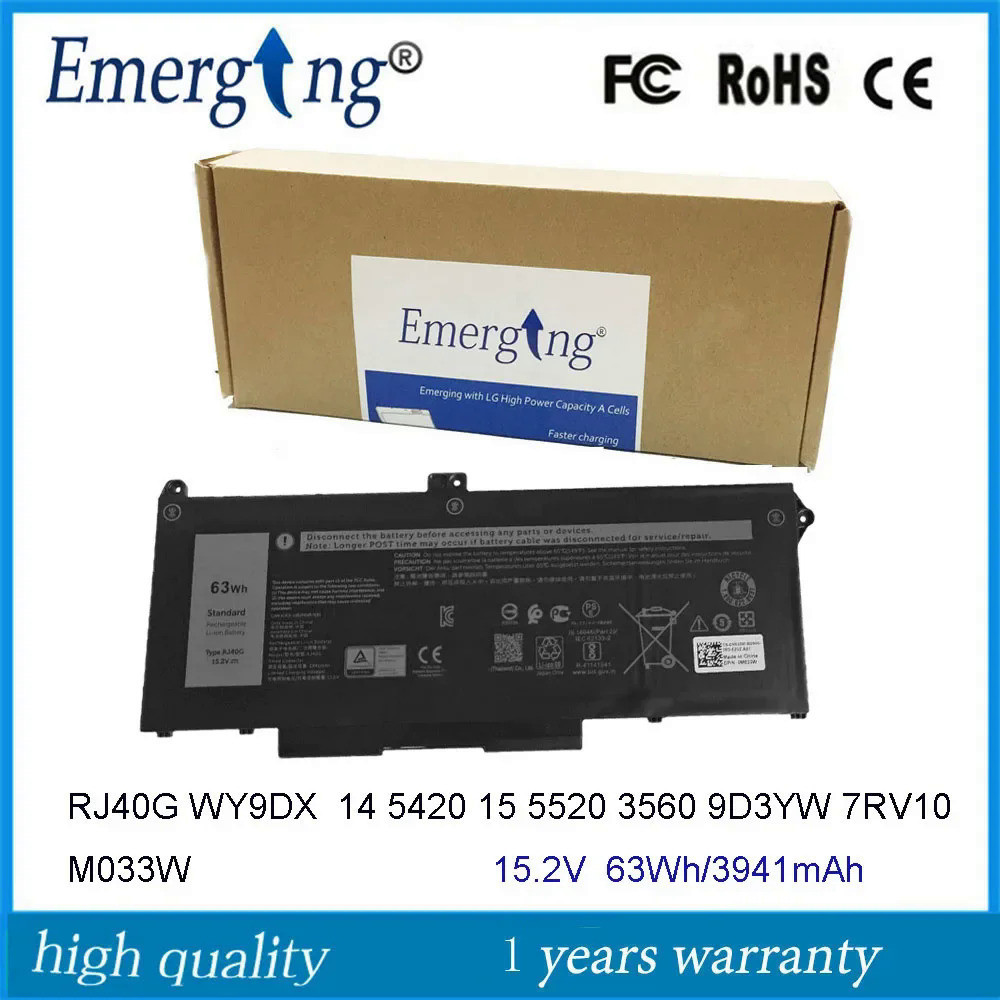 15.2โวลต์แบตเตอรี่ RJ40G 4ICP5สำหรับ Dell Latitude 14 5420 15 5520 3560 XPC5H CHKFM FDTCY 9D3YW 758J