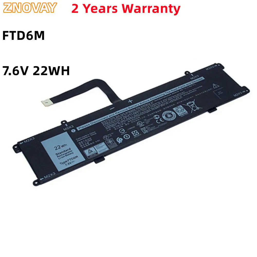 ZNOVAY 06HHW5 K17M-BK-US 6HHW5 K17M 7.6V 22wh/ 2750MAh แบตเตอรี่แล็ปท็อปสำหรับ Dell Latitude 7285 2-