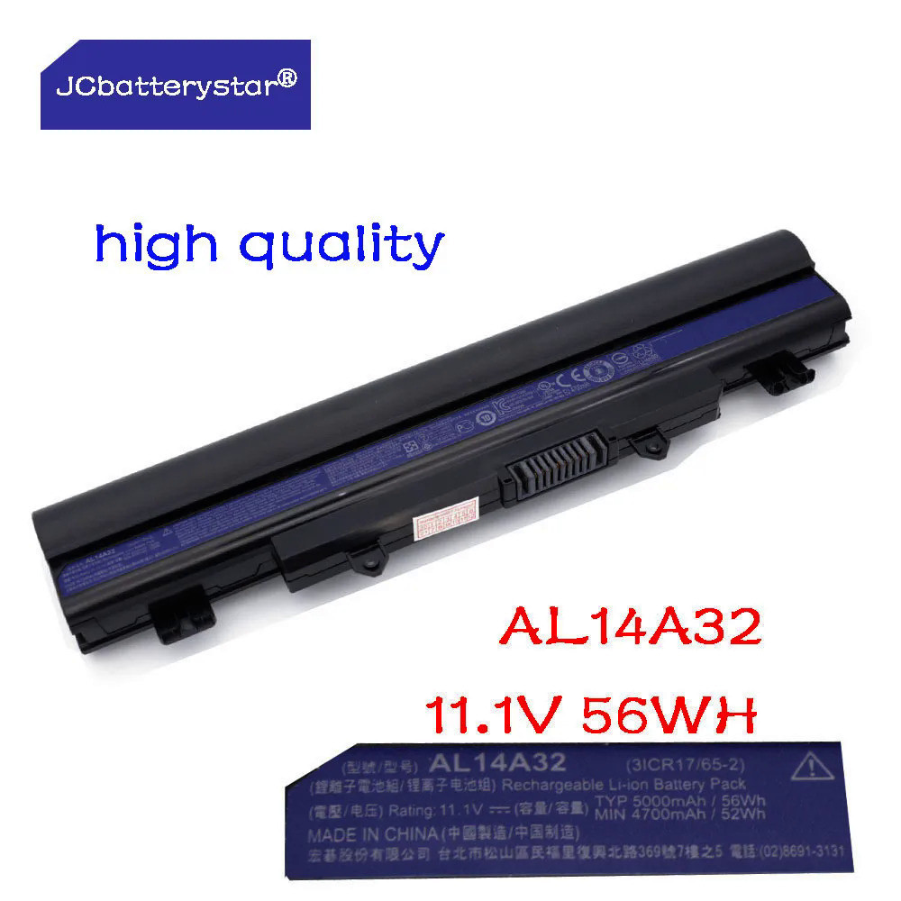 JC เดิม11.1โวลต์5000มิลลิแอมป์ชั่วโมงใหม่ AL14A32แล็ปท็อปแบตเตอรี่สำหรับ Acer E14 E15 E5-411 E5-421 