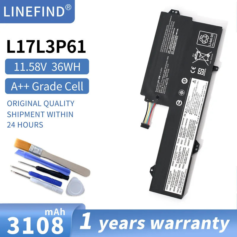 แบตเตอรี่ L17C3P61 L17M3P61สำหรับ Lenovo I Deap AD 320S-13IKB(81AK) โยคะโยคะ K43-ISE K43-IFI 8กิกะไบ