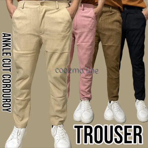 【COD】Corduroy Pants For Men Korean Baggy Straight Cut Slacks Slacks Trouser Pants Man