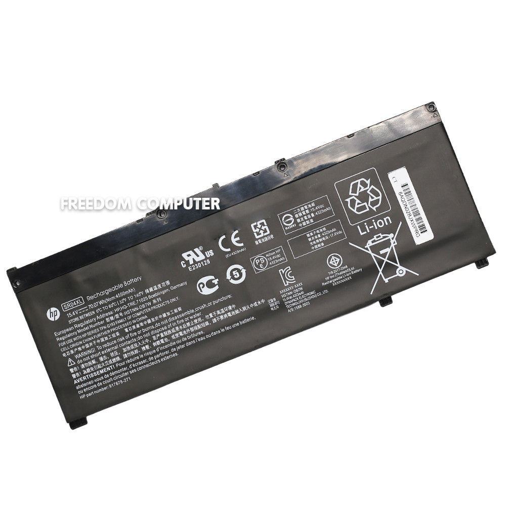 แบตเตอรี่โน๊ตบุ๊ค (แท้) SR04XL HP Omen 15-CE 15-CX 15-DC BATTERY NOTEBOOK