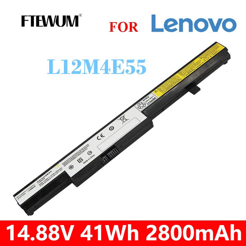 แบตเตอรี่แล็ปท็อป L12M4E55 14.88V 2800MAh 41Wh 4เซลล์สำหรับ Lenovo B40 E40-80 B41 N50 E51 N40 E41 B5