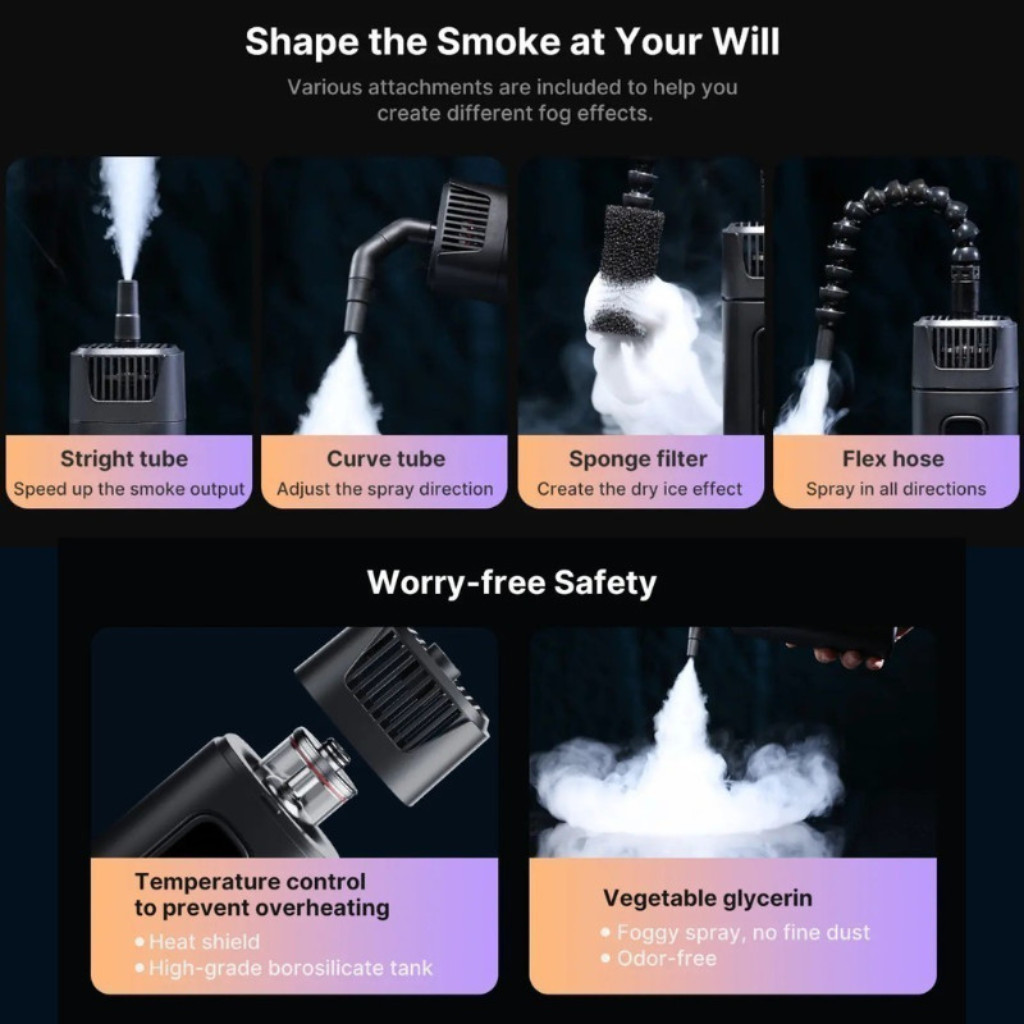 Ulanzi FM01 FILMOG Ace Portable Fog Machine เครื่องทำควัน สร้างซีน ถ่ายภาพ ถ่ายวิดีโอ มีรีโมทบลูทูธ