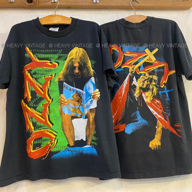 OZZY OSBORNE Playboy ป้าย Booleg แท้ เสื้อวินเทจ เสื้อทัวร์ วงร๊อค heavy vintage shirt