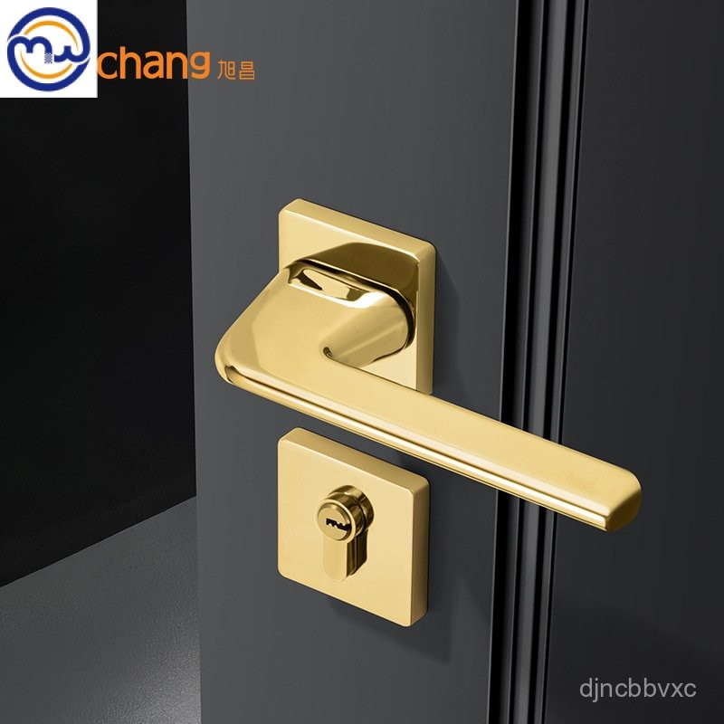 ล็อคประตู Xuchang ล็อคประตูห้องนอนในร่มล็อคประตูไม้ใช้ในครัวเรือนล็อคแยกแม่เหล็กล็อคมือจับห้องน้ำ YC