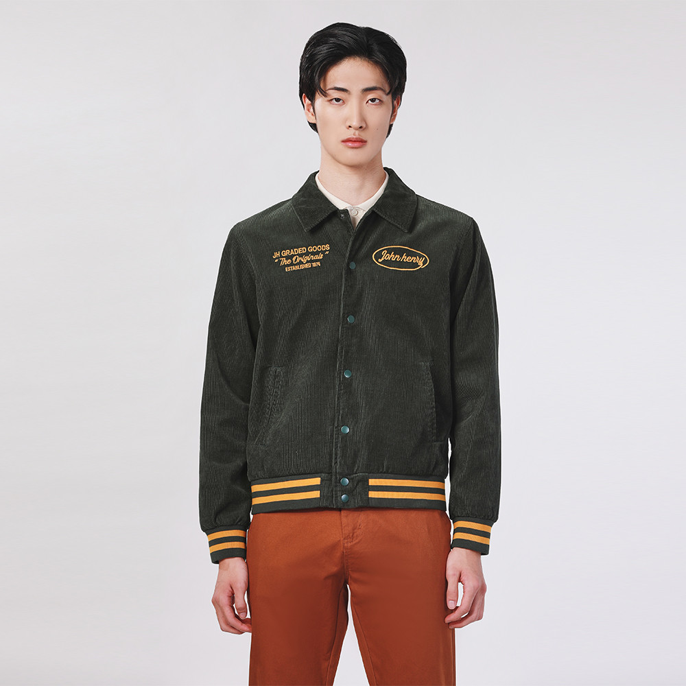 John Henry เสื้อแจ็คเก็ตผู้ชาย ทรงเข้ารูป รุ่น JH F424MJKSM31 - สีเขียว