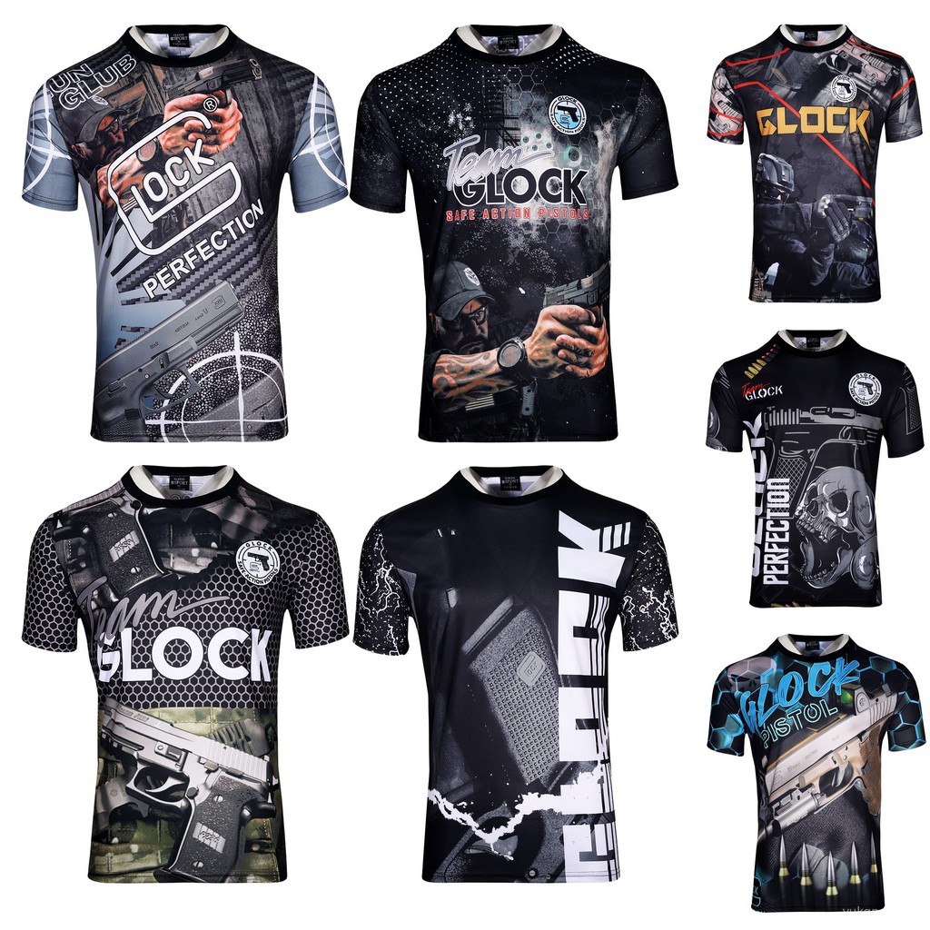 Glock T-Shirt Printed Team Glock Jersey New Design Full Sublimation