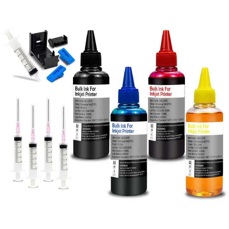 4 Bottle 100ml Bottle Ink For Canon MG2540 MG2540S MG 2540 2540S PIXMA TS3140 MG3040 IP445 MG2940 MG