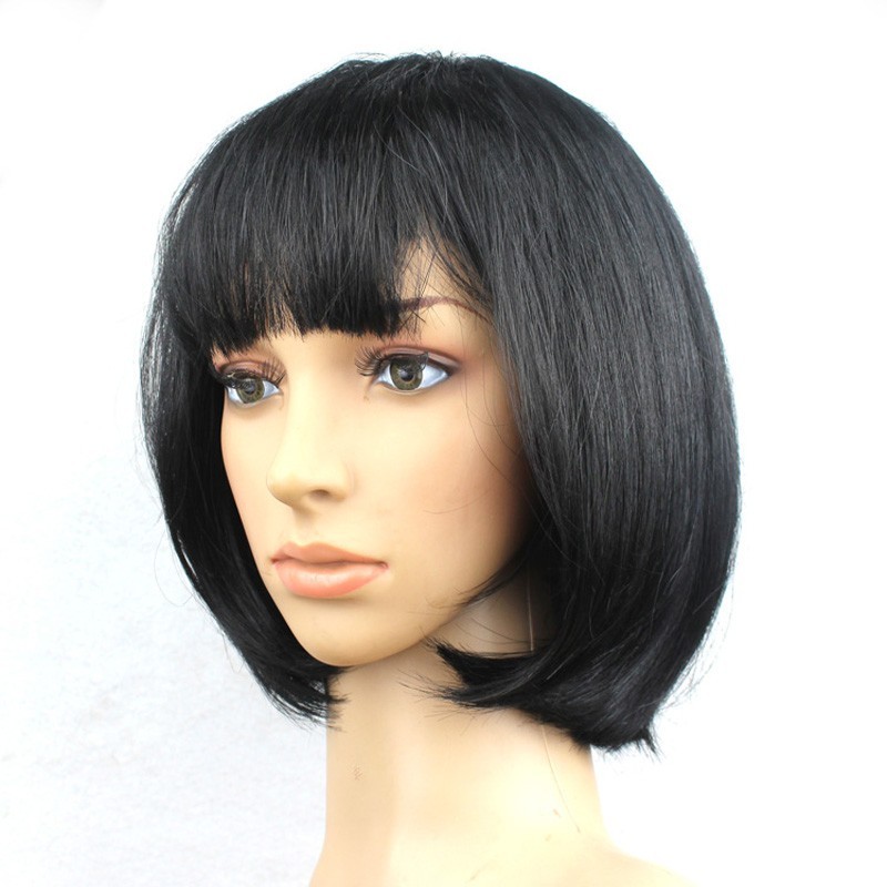 วิกผมสั้นเส้นตรง ทรงบ๊อบ เส้นตัดตรง วิกออกงาน การแสดง แฟนซี คอสเพลย์ BOBO wig cosplay strait short
