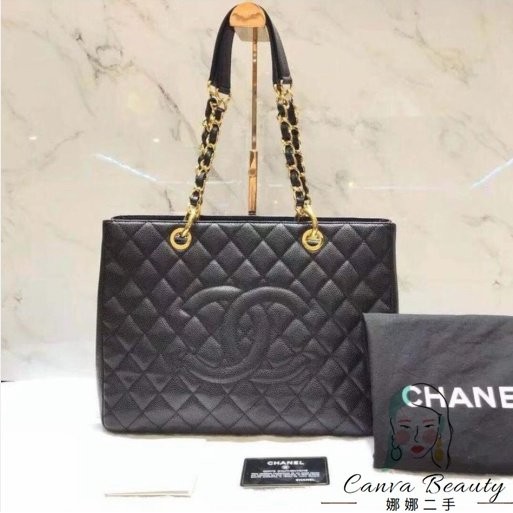 CHANEL GST black gold buckle chain bag shopping bag tote bag กระเป๋าถือ กระเป๋าสะพาย พร้อมขาย