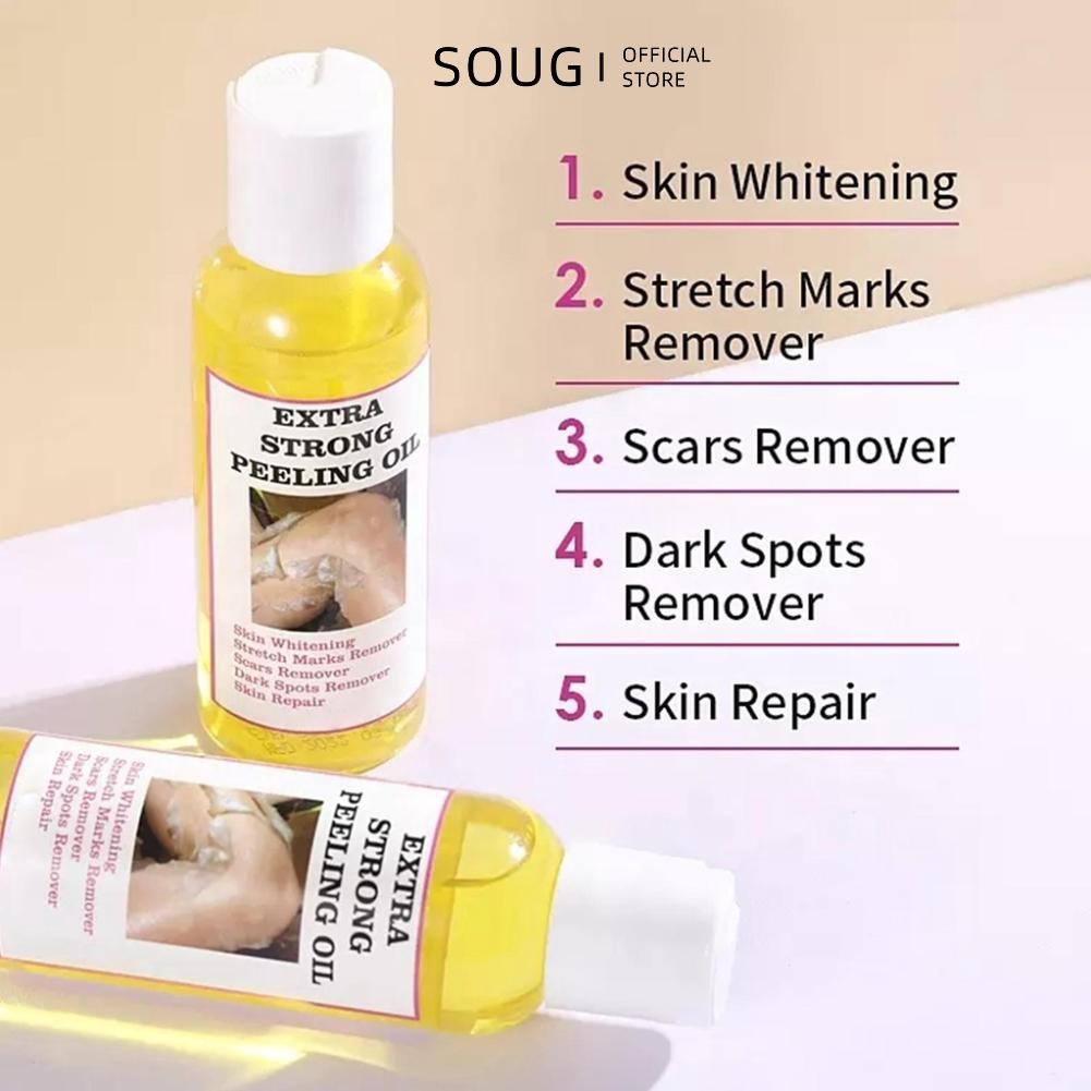 SOUG น้ํามันลอกผิวขาวใส เพิ่มความยาวถึงเข่า ข้อศอก มือ เมลานิน ขนาด 30 มล.