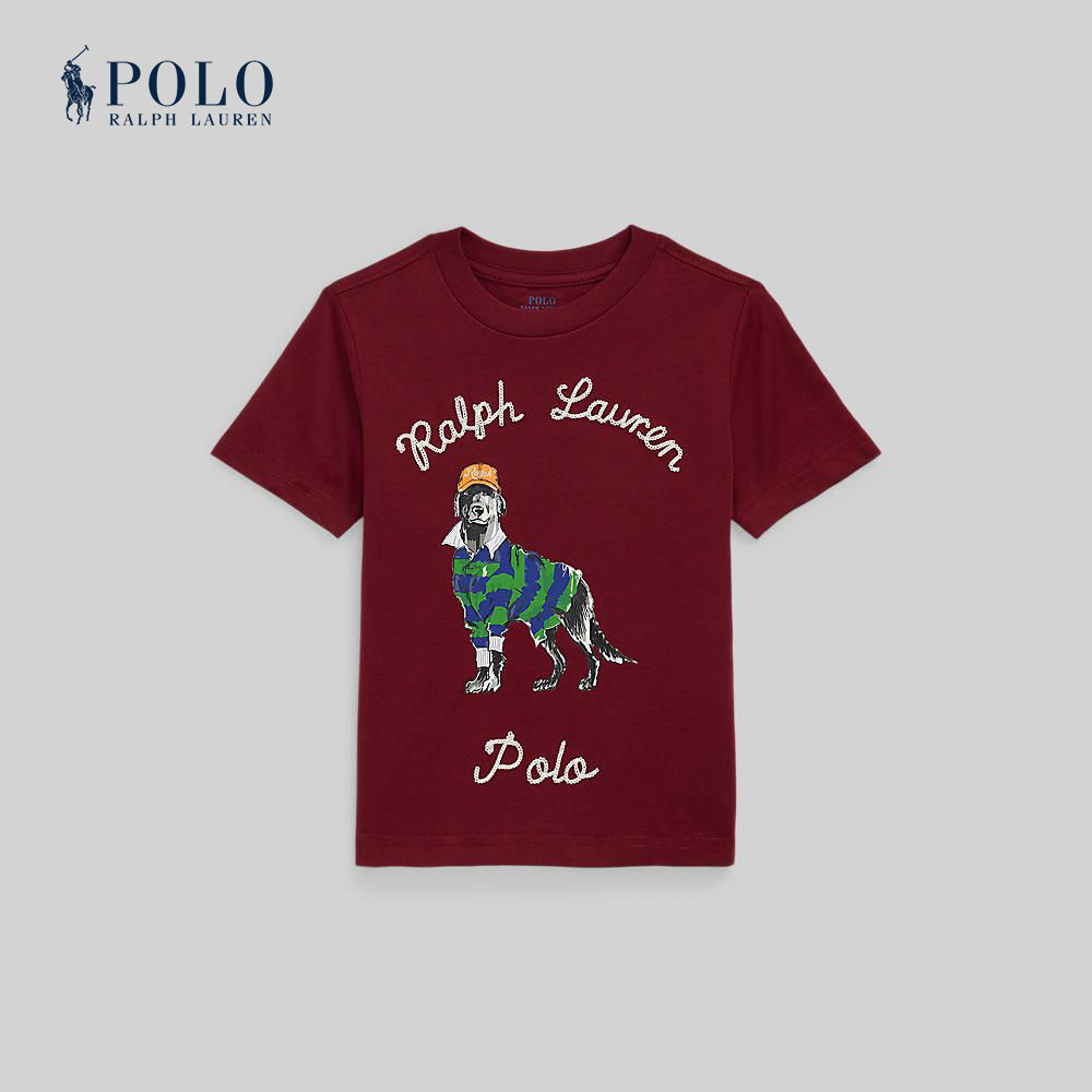 Polo Ralph Lauren Kids เสื้อยืดเด็กผู้ชาย Dog-Print Cotton Jersey Tee รุ่น CWPOTSHB8020956 สีแดง
