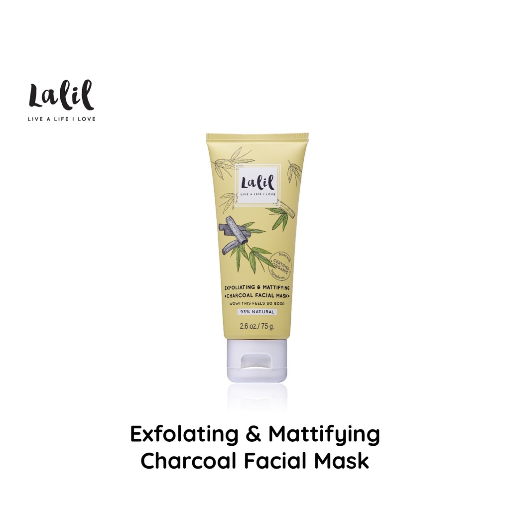LALIL Exfoliating & Mattifying Charcoal Facial Mask 75g (มาส์กผิวหน้า ดีท็อกซ์ ขจัดของเสียบนผิว)