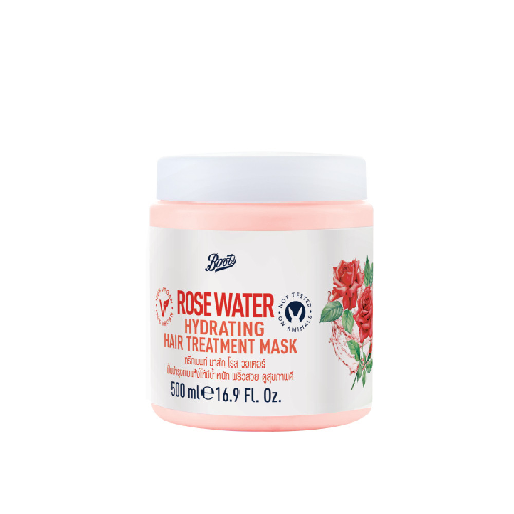 BOOTS BBH บู๊ทส์ โรส วอเตอร์ ไฮเดรติ้ง แฮร์ ทรีทเมนท์ มาส์ก 500 มล.
