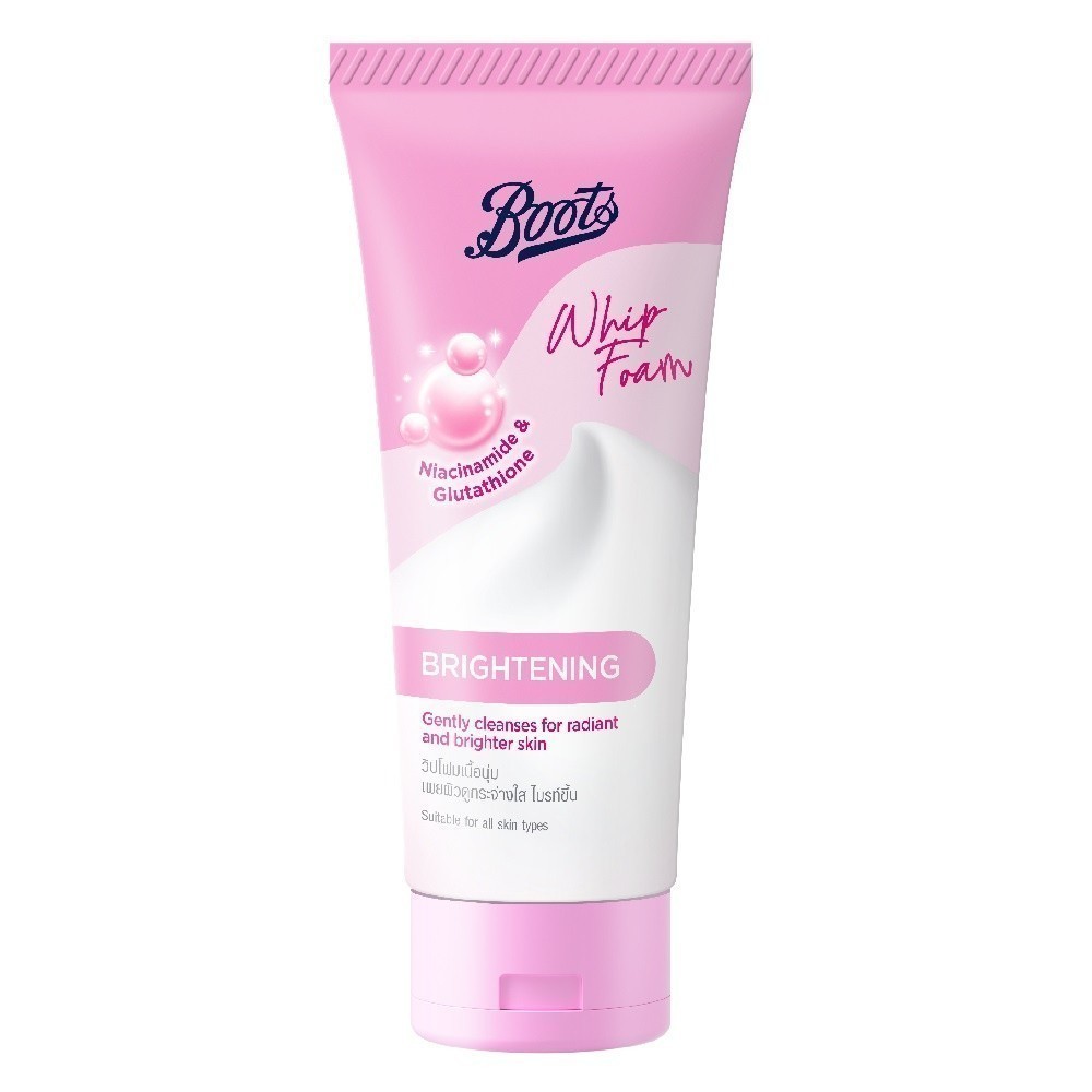 Boots Whip Foam Brightening 100ML บู๊ทส์ วิป โฟม ไบรท์เทนนิ่ง 100มล.