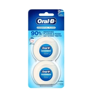 Oral-B ออรัลบี ไหมขัดฟัน เอสเซนเชียล ฟลอส 50 ม. แพ็คคู่