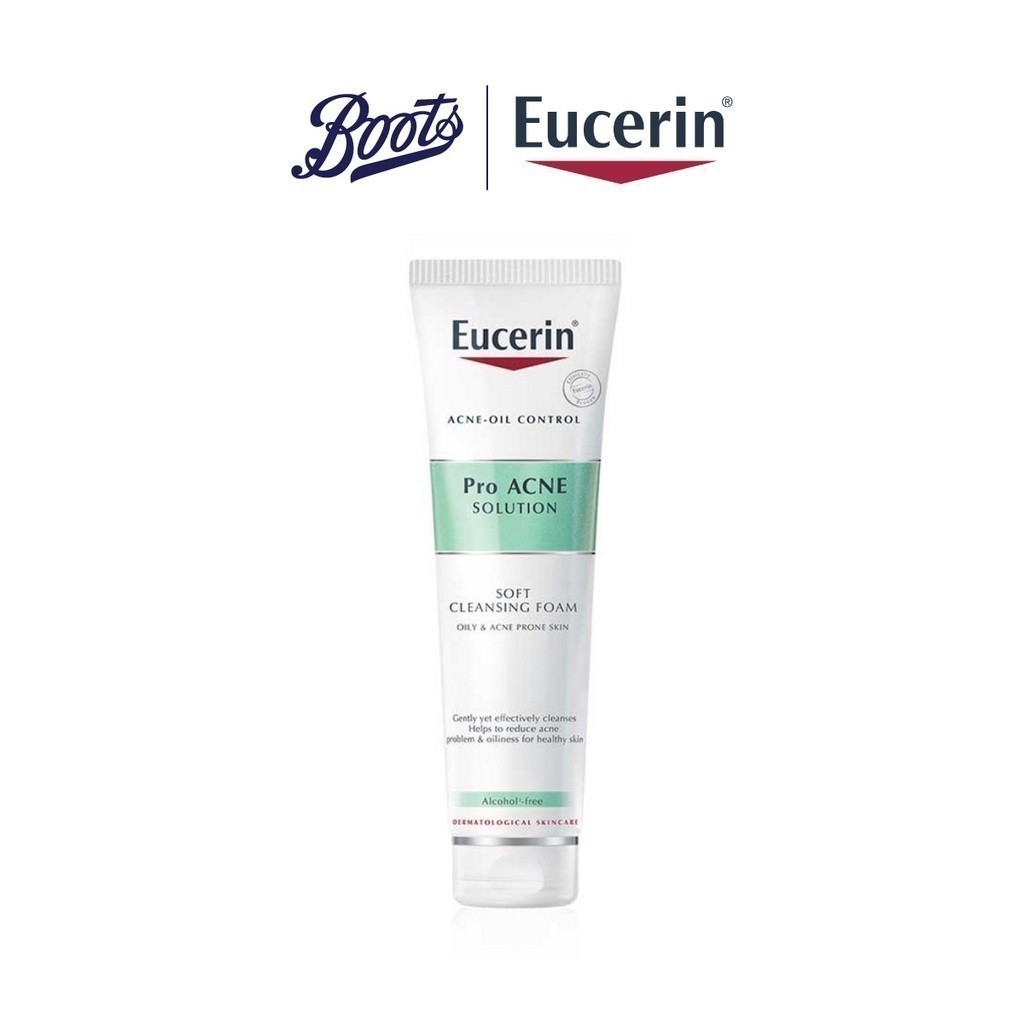 Eucerin ยูเซอริน โปร แอคเน่ โซลูชั่น ซอฟท์ คลีนซิ่ง โฟม 150 กรัม