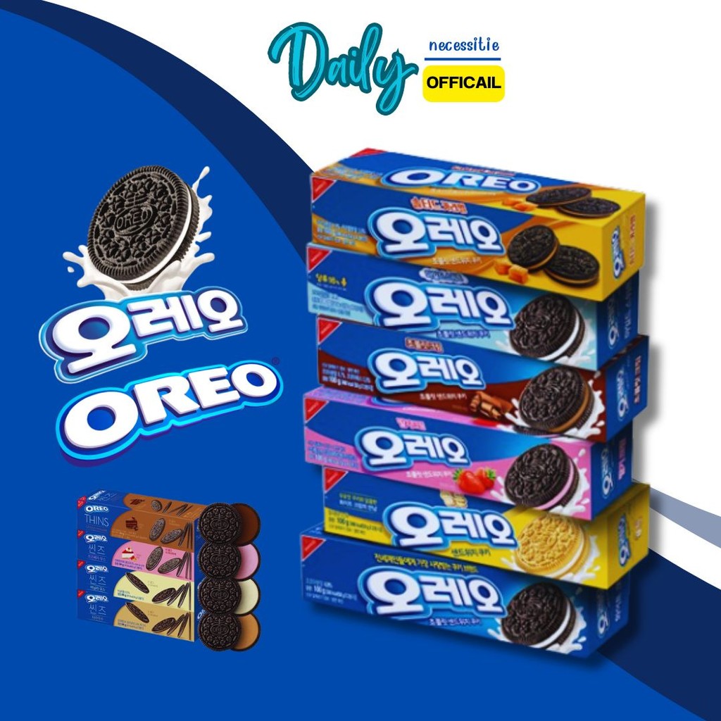 โอริโอ้เกาหลี ขนมเกาหลี รสสตอเบอร์รี่ ช็อกโกแลต ทิรามิสุ ช็อกโก้มูส วานิลลามูส OREO 오레오 씬즈