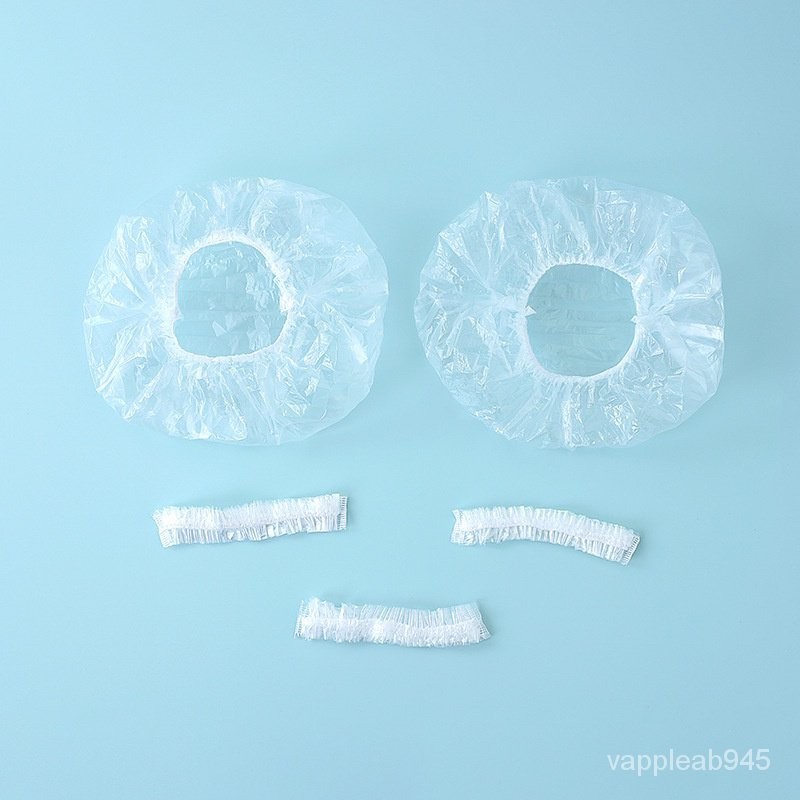 Vimall หมวกคลุมผมอาบน้ำแบบหนา อย่างดี สีใส 100 ชิ้น/แพ็ก รูปที่ 6