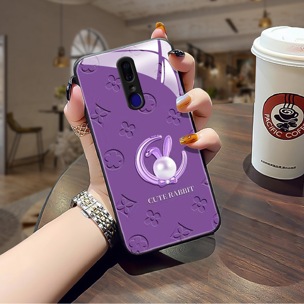 ไข่มุกแฟชั่น เคส กระจก OPPO A9X A96 A95 A94 A93 A92 A9 2020 A5 A83 A72 A77S A77 A76 A74 A35 A7 A5S A57 4G A55 5G h3f1918