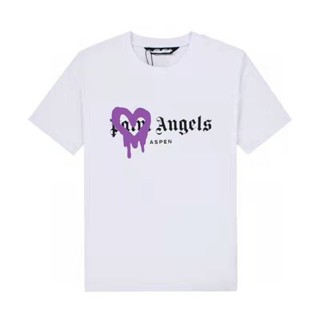 [Blogger แขนสั้น] เสื้อยืดแขนสั้น พิมพ์ลายโลโก้กราฟฟิติ PALM ANGELS 22SS PALM Angel Love สําหรับผู้ชาย และผู้หญิง