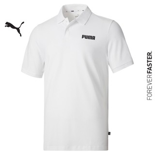 PUMA BASICS - เสื้อเชิ้ตโปโลผู้ชาย Essentials Pique Mens Polo Shirt สีขาว - APP - 84722602