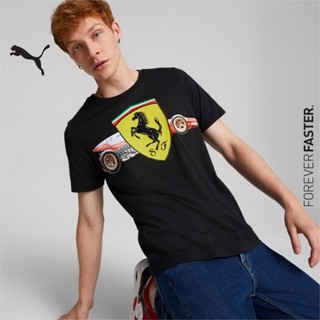 PUMA AUTO - เสื้อยืดผู้ชาย Scuderia Ferrari Shield สีดำ - APP - 53585101