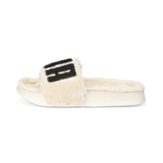 PUMA BASICS - รองเท้าแตะผู้หญิง Leadcat 2.0 Fuzz Slides สีเบจ - FTW - 38731302