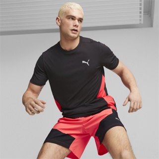 PUMA RUNNING - เสื้อวิ่งผู้ชายแขนสั้น RUN FAVOURITE สีดำ - APP - 52315051