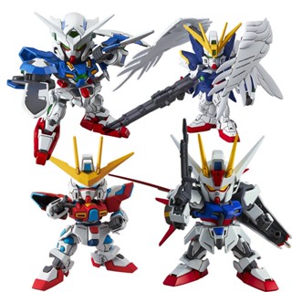 ►♠♞Bandai Q version กันดั้มประกอบรุ่น SDEX strike ฟรียูนิคอร์น can angel ปีกบินนอกรีต Shazabi cow