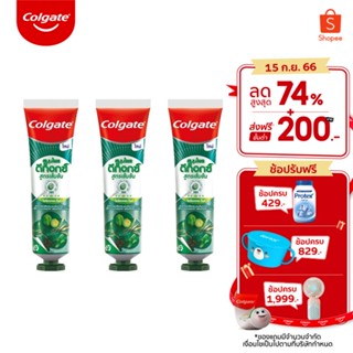 Colgate คอลเกต ยาสีฟัน สมุนไพรดีท็อกซ์ สูตรเข้มข้น โอเรียนทอล มิ้นท์ 76 กรัม รวม 3 หลอด Colgate Herbal Detox Concentrate Oriental Mint toothpaste 76g total 3 pieces