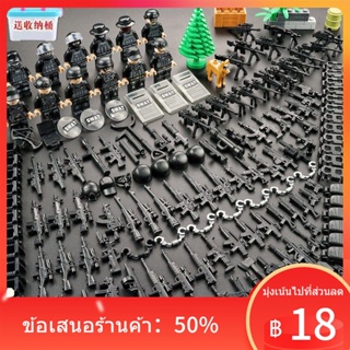 ▣ﺴเข้ากันได้กับเลโก้อาคารบล็อก minifigures ทหารกองกำลังพิเศษตำรวจติดอาวุธของเล่นปริศนาสำหรับเด็กสำหรับเด็กผู้ชาย