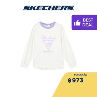 Skechers สเก็ตเชอร์ส เสื้อยืดแขนยาวเด็กผู้หญิง Girls Clubhouse (SKX) Performance Long Sleeve Tee - P123G005-0074